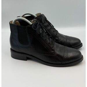 Ariat Black Metcalf Leather Lace Up Paddock Equestrian Cap Toe Ankle Boots 7.5